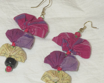 Handcrafted Gamcha Fabric Earings New- GE113
