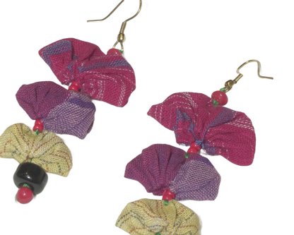 Handcrafted Gamcha Fabric Earings New- GE113