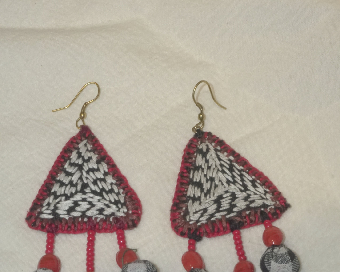 Handcrafted Gamcha Fabric Earings new- GE006
