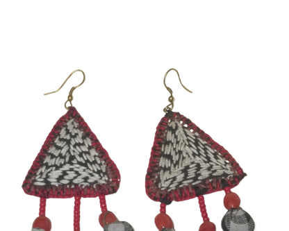 Handcrafted Gamcha Fabric Earings new- GE006