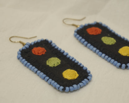 Handcrafted Gamcha Fabric Earings new- GE001