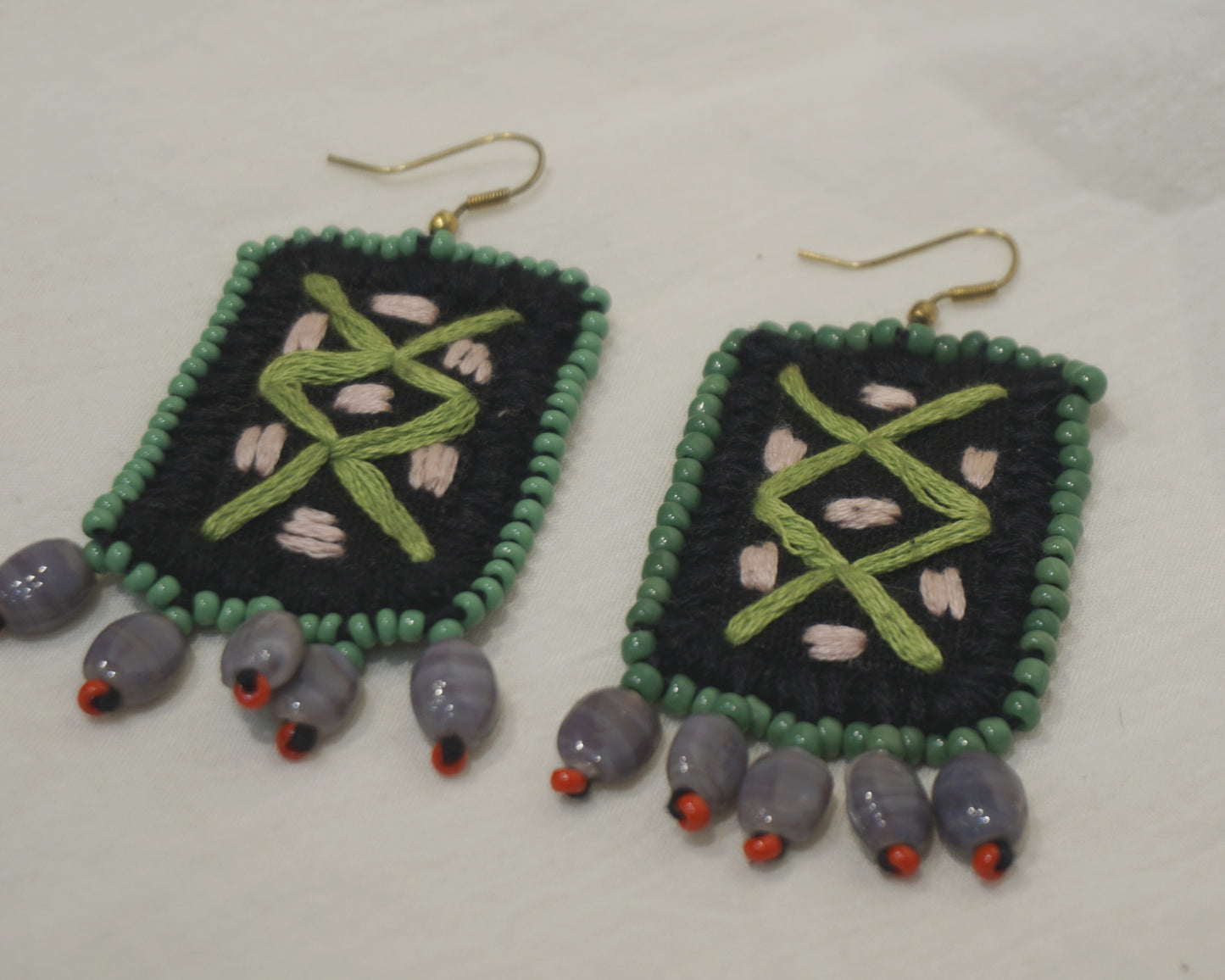 Handcrafted Gamcha Fabric Earings new- GE002