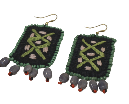 Handcrafted Gamcha Fabric Earings new- GE002