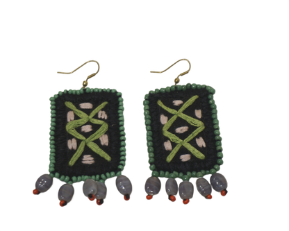 Handcrafted Gamcha Fabric Earings new- GE002
