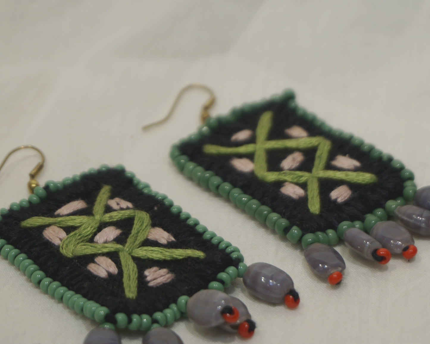 Handcrafted Gamcha Fabric Earings new- GE002