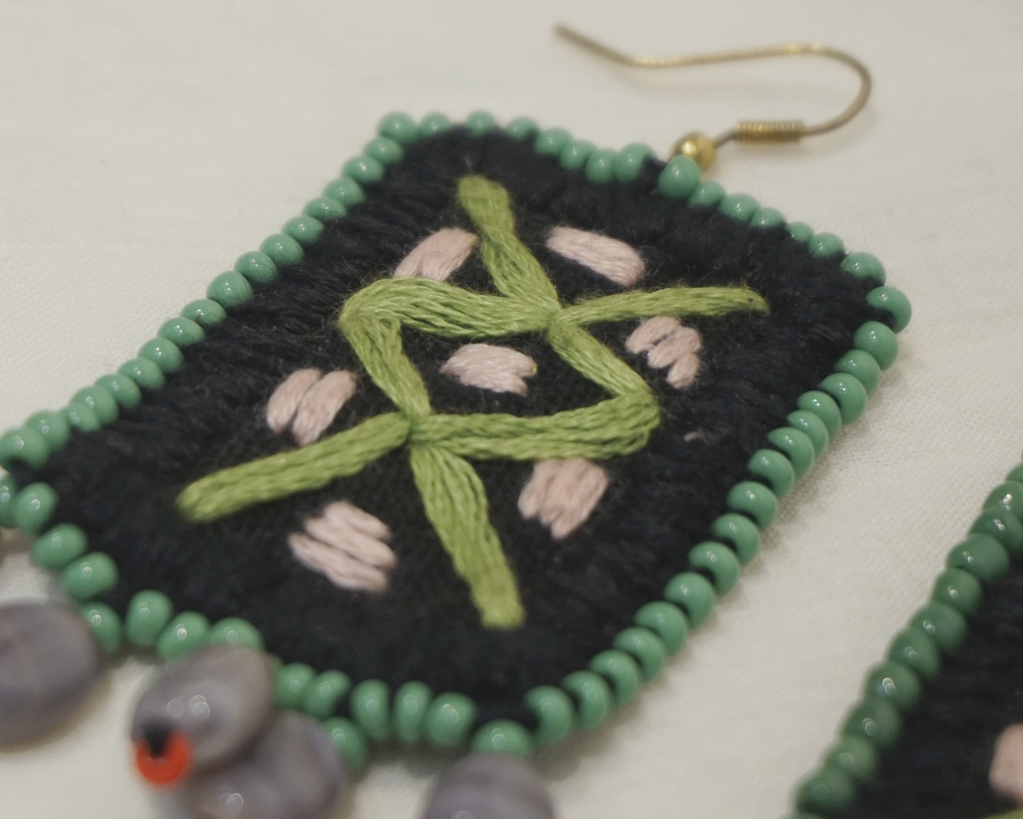 Handcrafted Gamcha Fabric Earings new- GE002