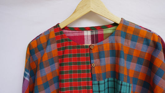 Women’s Oversized Gamcha Cotton Top