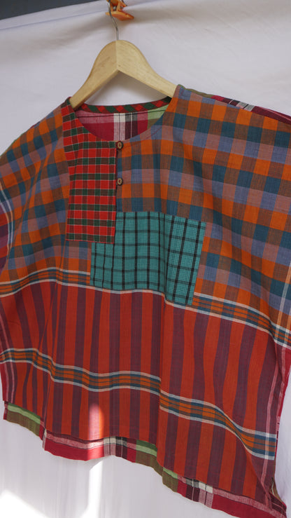 Women’s Oversized Gamcha Cotton Top
