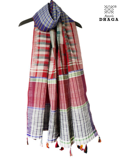 Patch work Gamcha Fashion Handloom Cotton Dupatta ( Multicolor)
