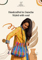 Handcrafted Gamcha Potli Sling Bag with Kantha Hand Embroidery & Drawstring Closure | Rangila Dhaga B