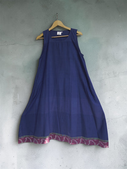 Long Shrug with Plain Blue Dress Set