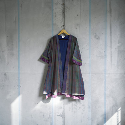 Long Shrug with Plain Blue Dress Set