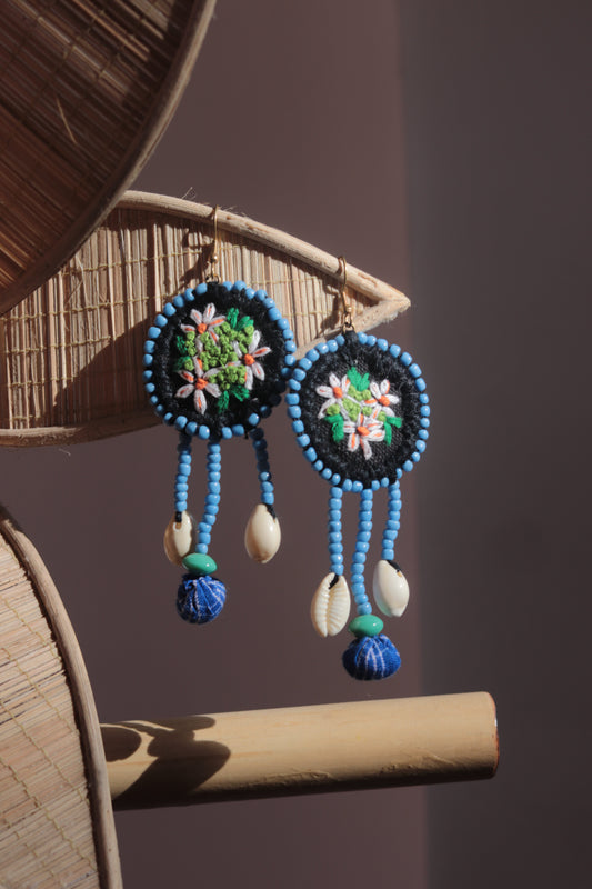 Handcrafted Gamcha Fabric Earings New- GE114