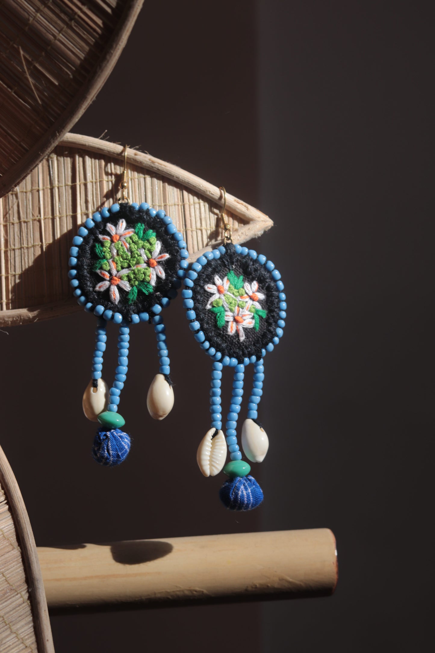 Handcrafted Gamcha Fabric Earings New- GE114