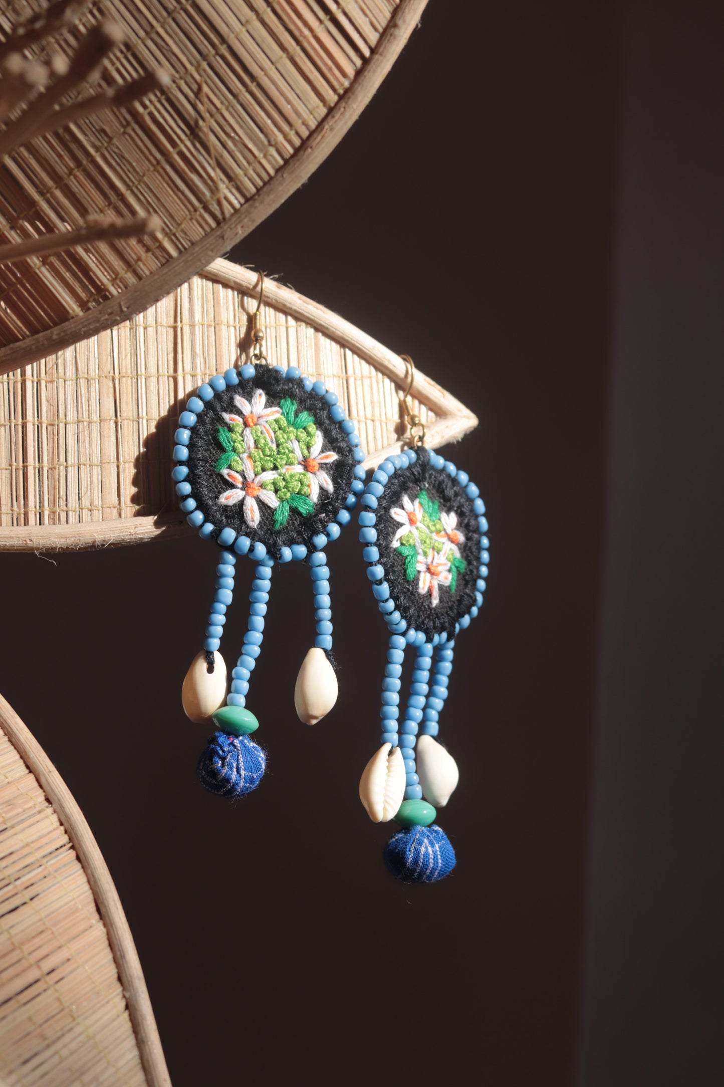 Handcrafted Gamcha Fabric Earings New- GE114