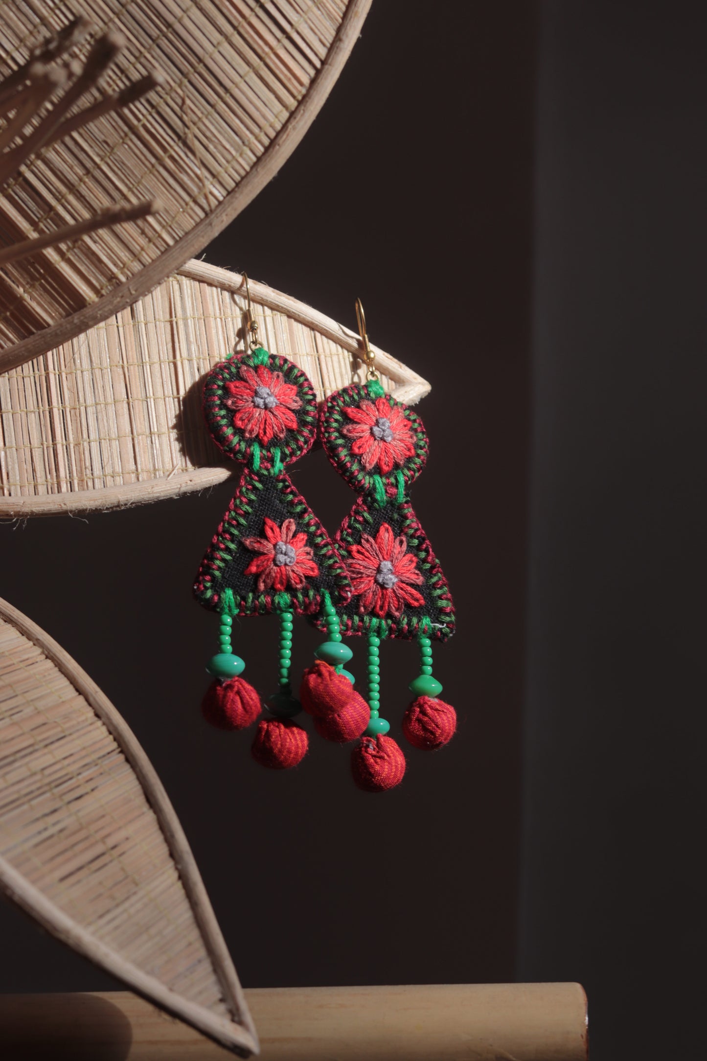 Handcrafted Gamcha Fabric Earings New- GE111