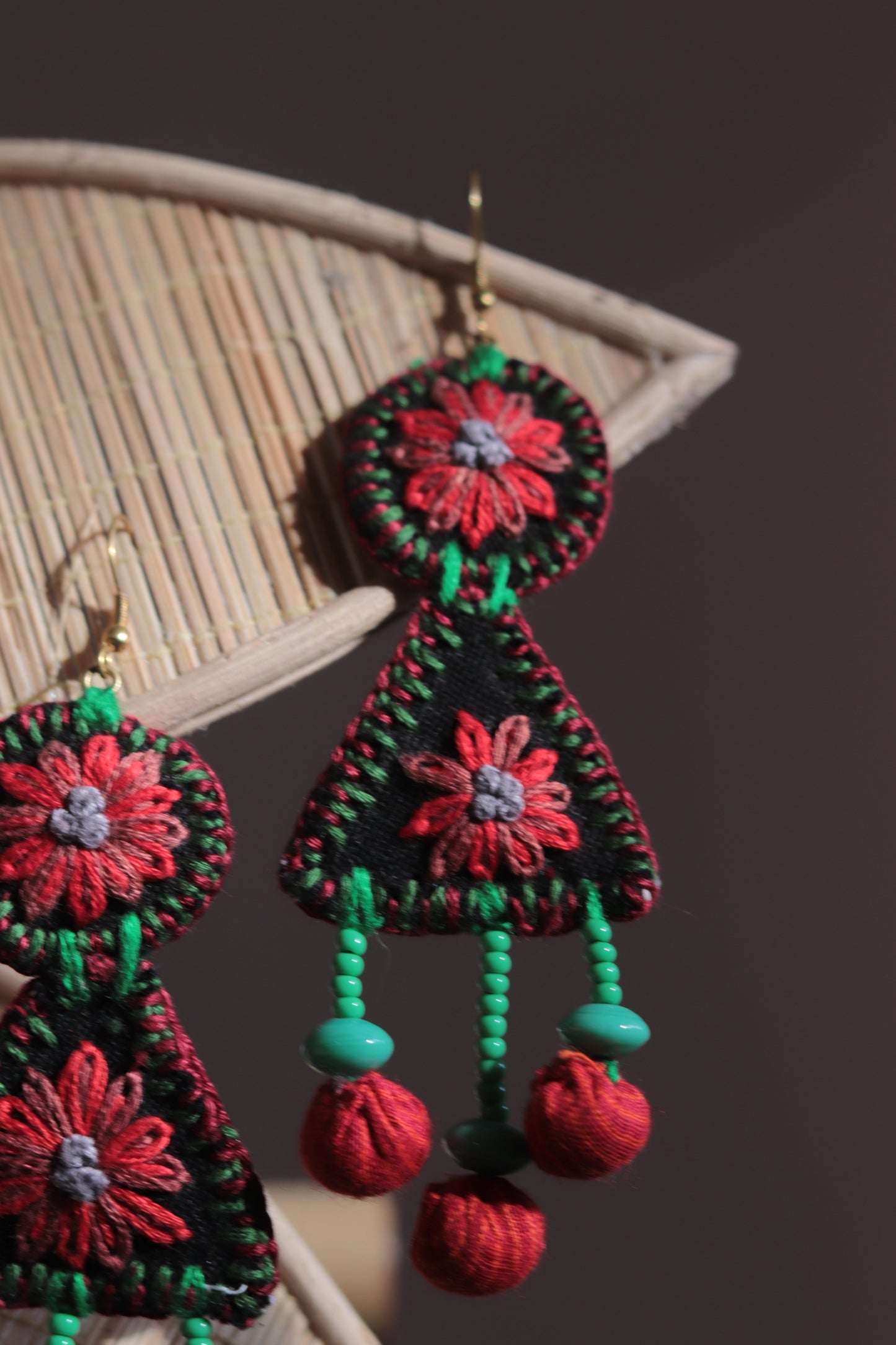Handcrafted Gamcha Fabric Earings New- GE111