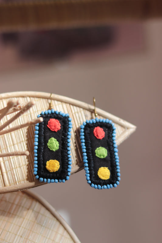 Handcrafted Gamcha Fabric Earings new- GE001