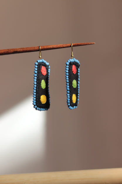 Handcrafted Gamcha Fabric Earings new- GE001