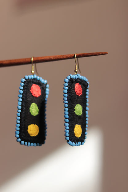 Handcrafted Gamcha Fabric Earings new- GE001