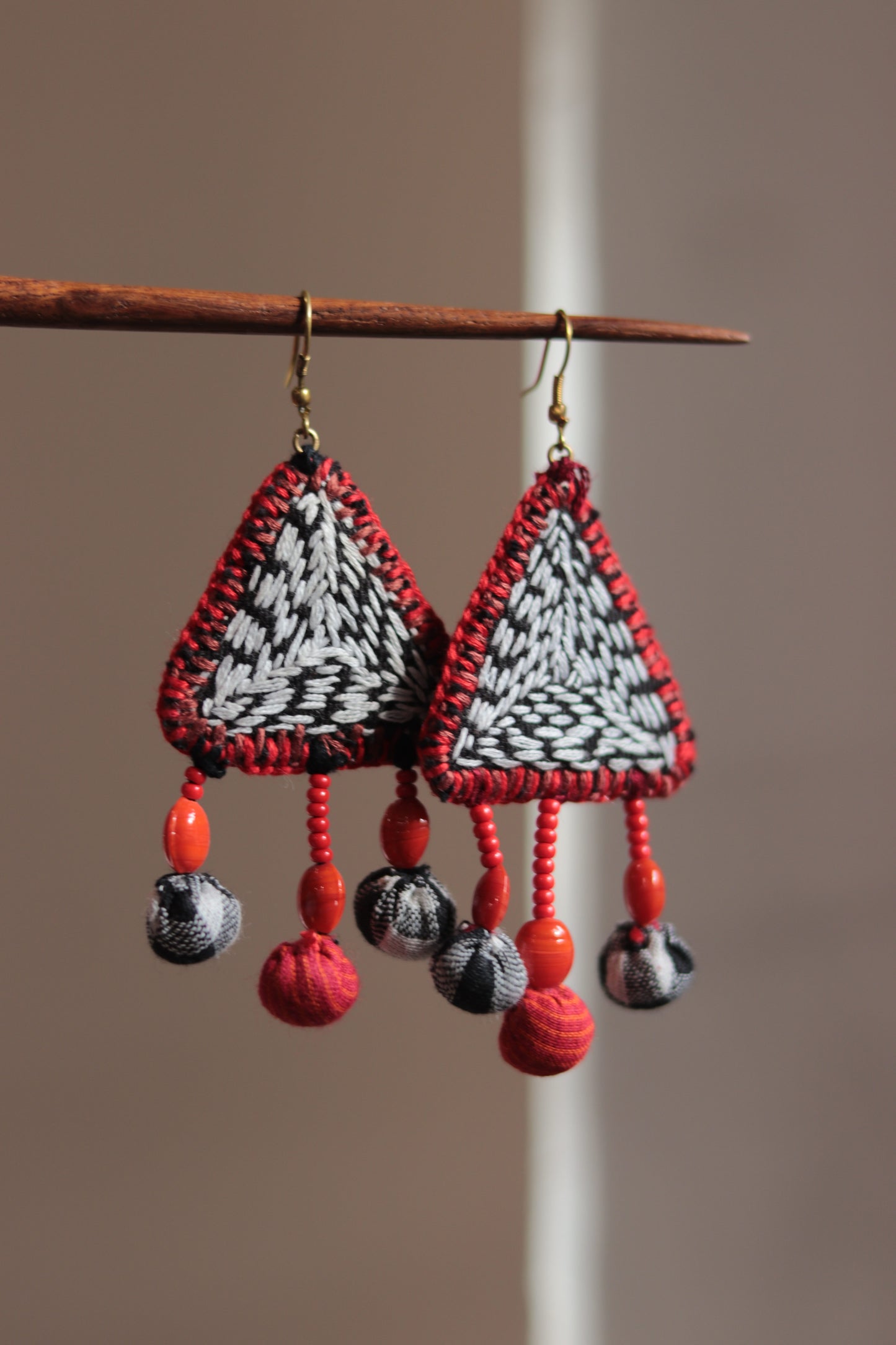 Handcrafted Gamcha Fabric Earings new- GE006