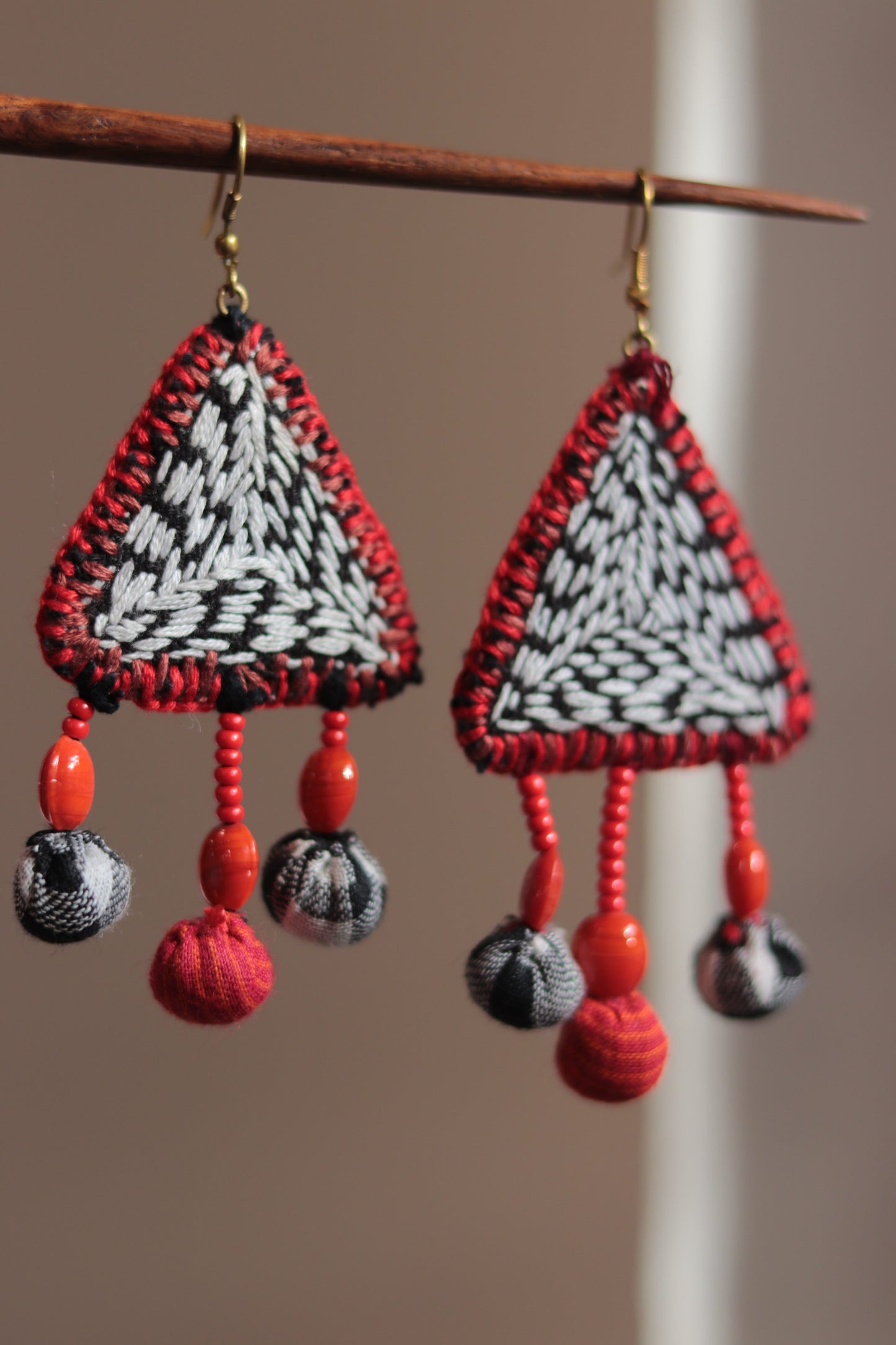 Handcrafted Gamcha Fabric Earings new- GE006