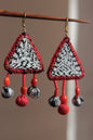 Handcrafted Gamcha Fabric Earings new- GE006