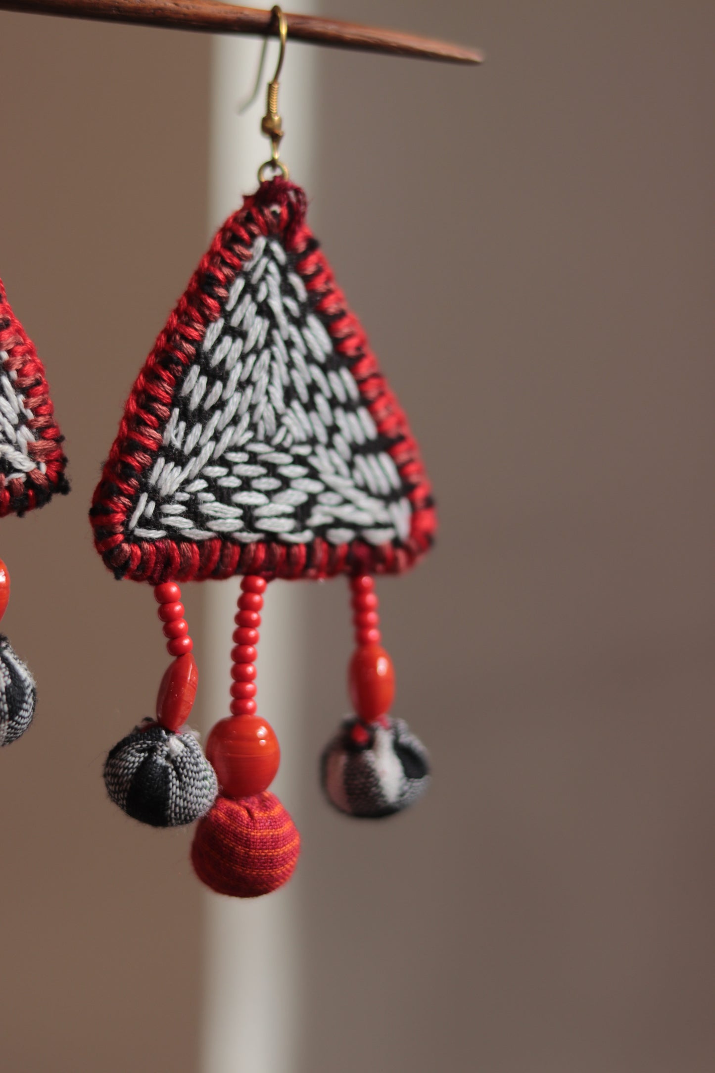 Handcrafted Gamcha Fabric Earings new- GE006
