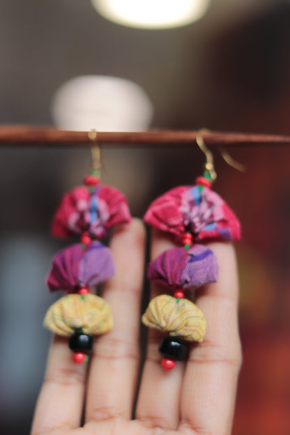 Handcrafted Gamcha Fabric Earings New- GE113