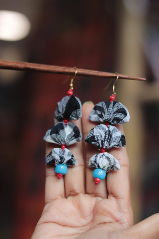 Handcrafted Gamcha Fabric Earings New- GE110
