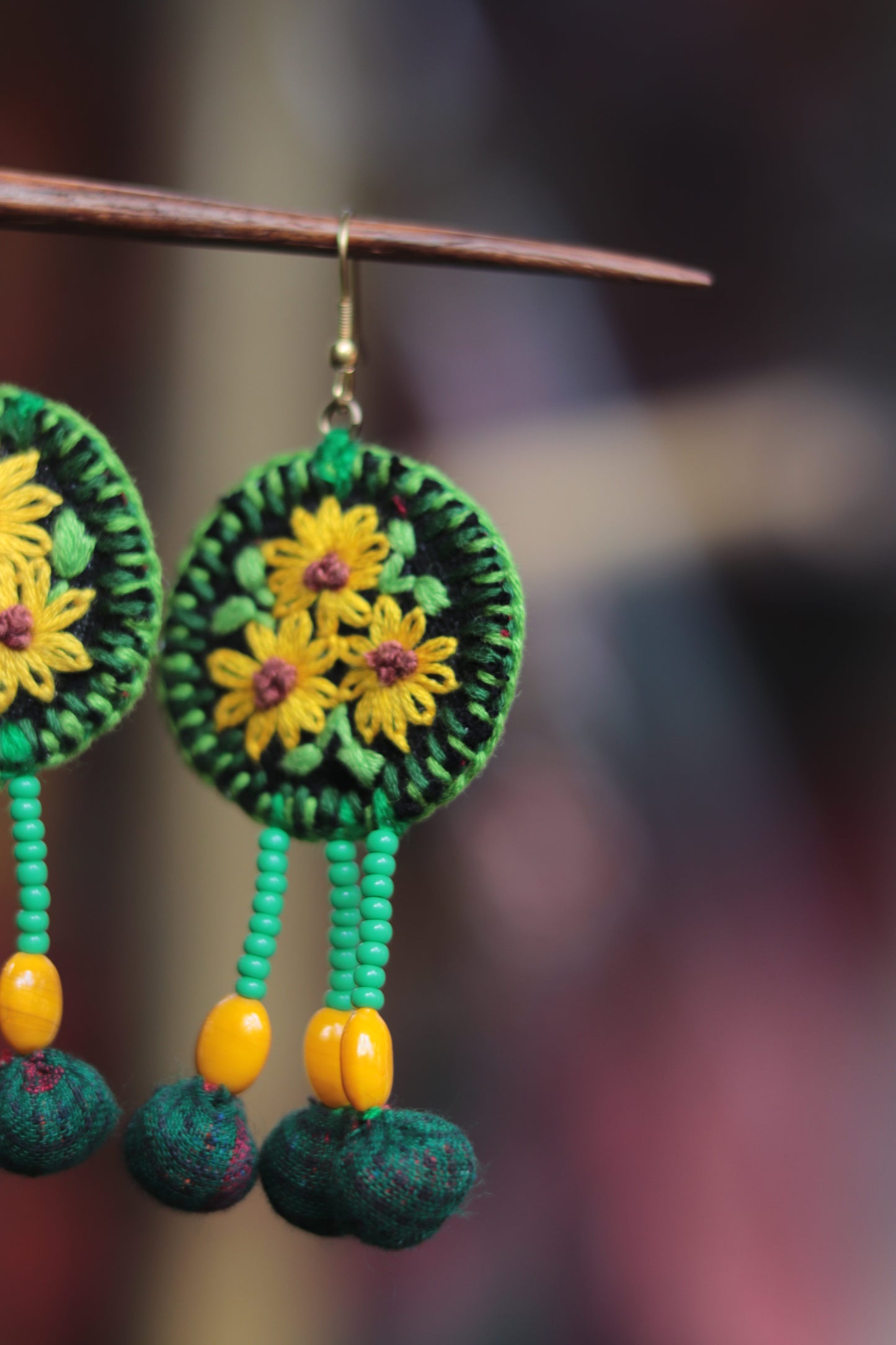 Handcrafted Gamcha Fabric Earings new