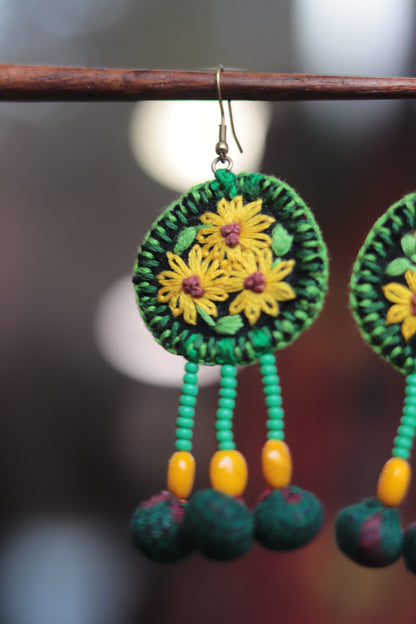 Handcrafted Gamcha Fabric Earings new