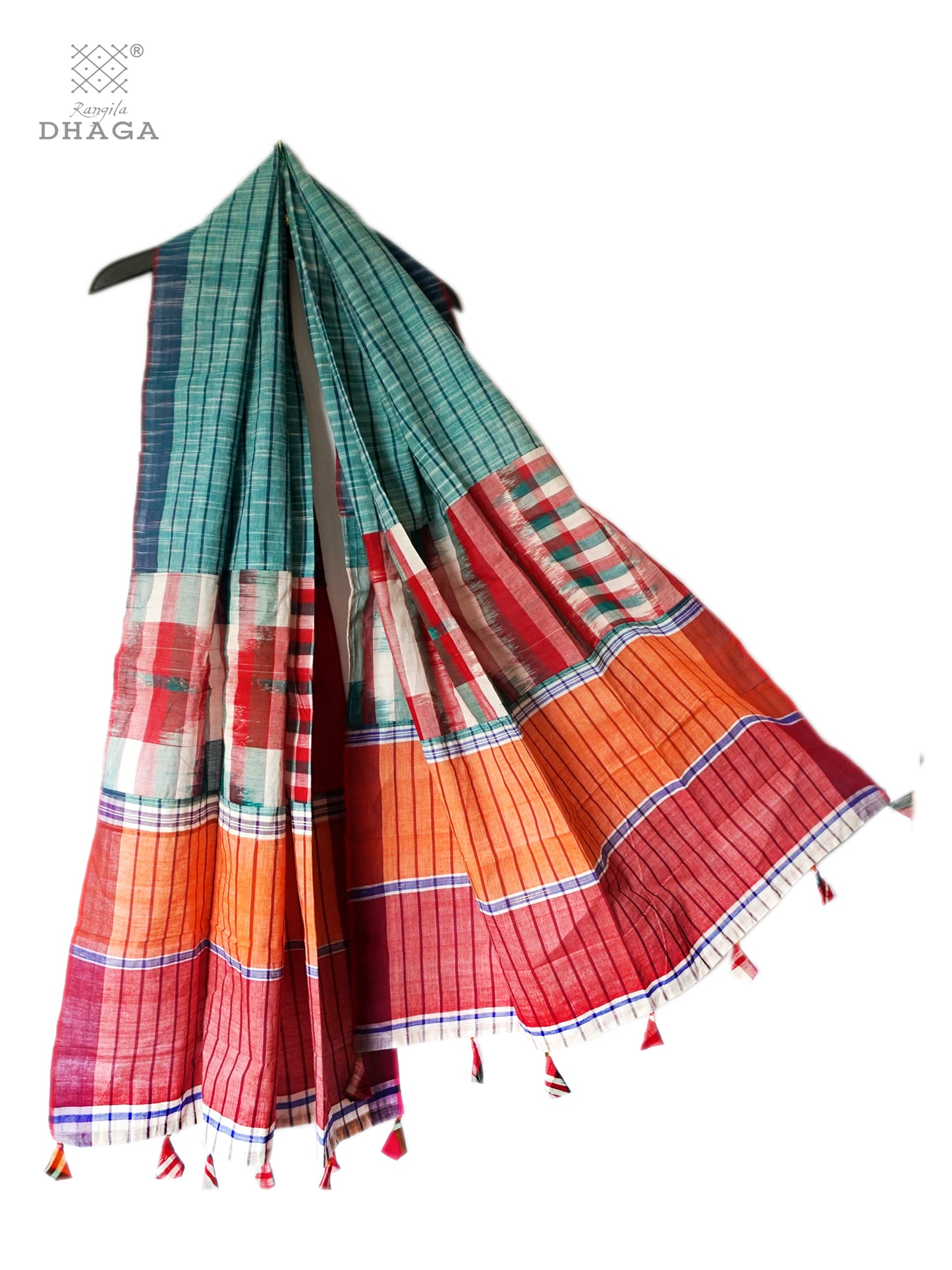 Patch work Gamcha Fashion Handloom Cotton Dupatta (Multi Color) DP07
