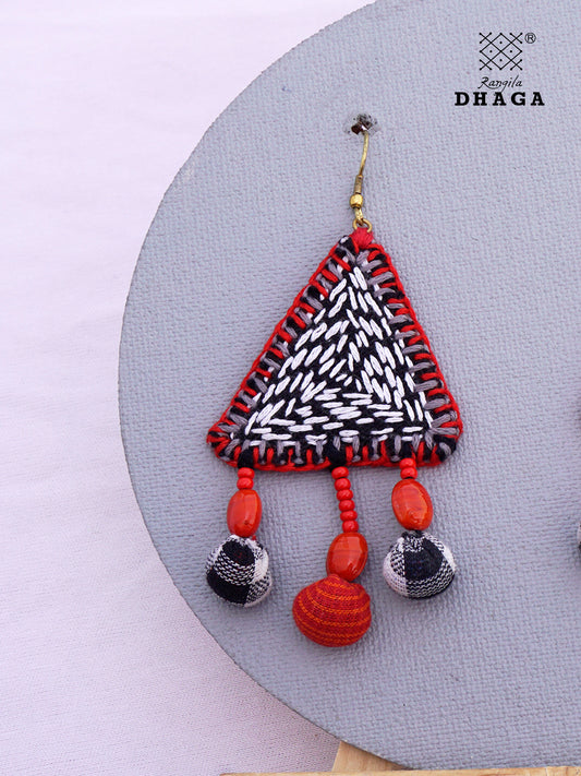 Handcrafted Gamcha Fabric Earings E03