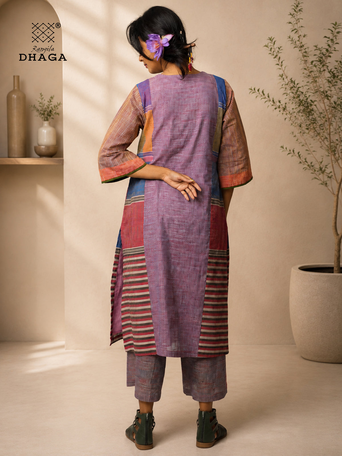 Handloom gamcha pant| Side Pockets | Signature Design by Rangila Dhaga pant