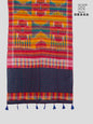 Patch work Gamcha Fashion Handloom Cotton Dupatta DP24 (Oreng Green Red  Multicolor)
